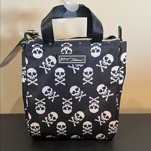 Betsey Johnson | Black Skull Lunch Tote w/ Crossbody Strap